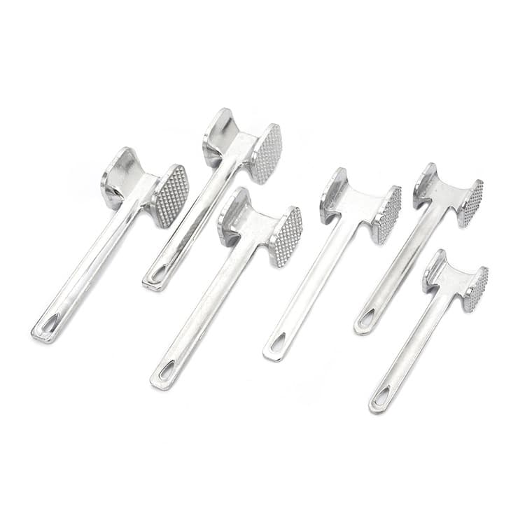 Dual-sided aluminum alloy meat tenderizer hammer, creative kitchen gadget for home use