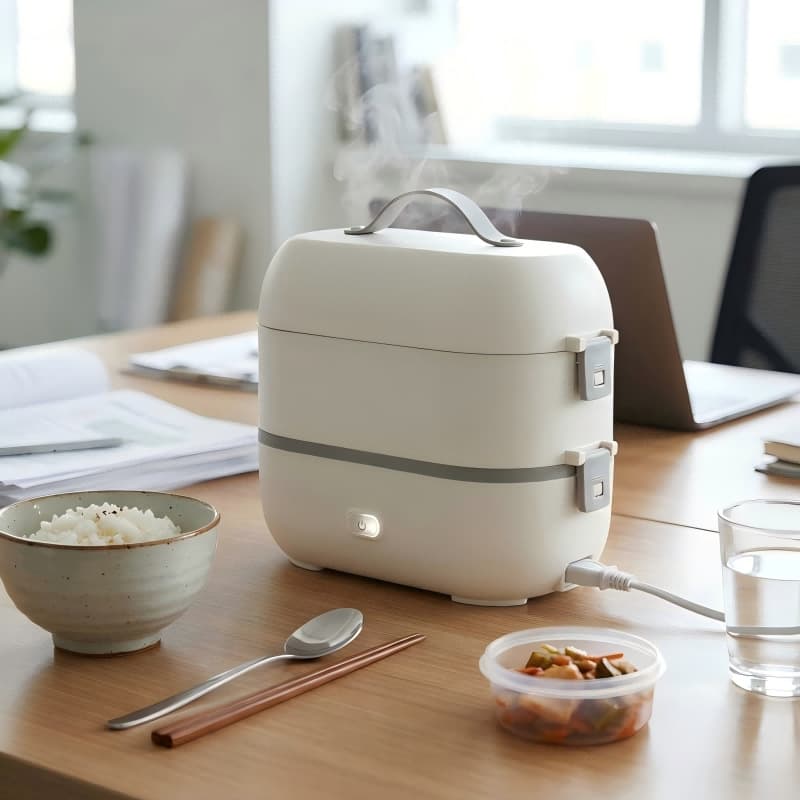 New Smart Mini Rice Cooker Self-Heating Insulated Lunch Box for Office Workers Gift with Steaming and Cooking Function