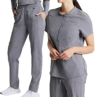 Dental Hospital Doctor Workwear Set Short Sleeve Surgical Gown Stretchy Breathable Nurse Uniform Scrub Top Cross-Border