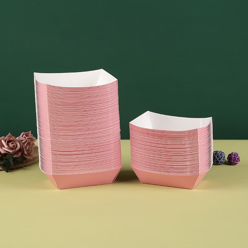 Factory Wholesale Snack Boat Box Takeout Greaseproof French Fries Packaging Box Disposable Food Fried Chicken Packaging Box