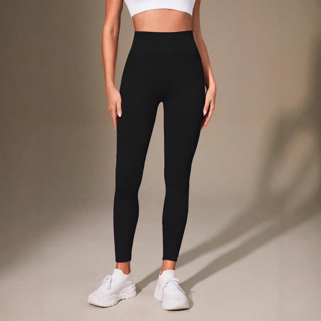 Cross-border popular yoga exercise slimming plain simple belly-controlling high-waisted peach-butt women's quick-drying bottoming yoga pants