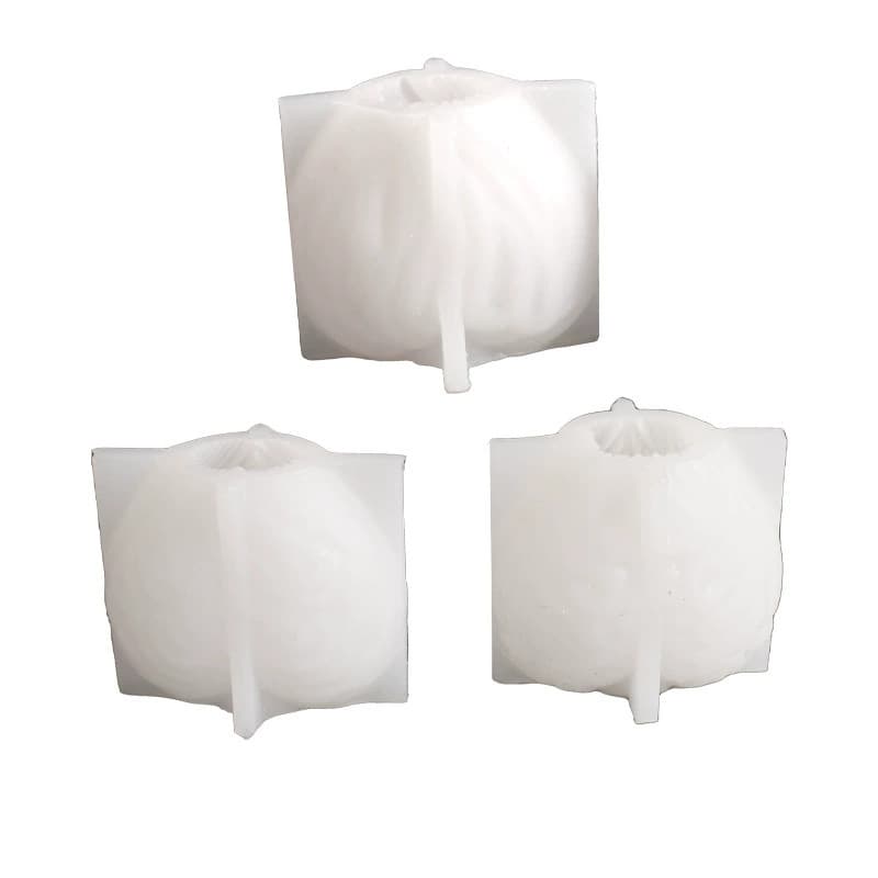 Embossed Irregular Striped Heart Scented Candle Silicone Mold Resin DIY Textured Heart Gypsum Ornament