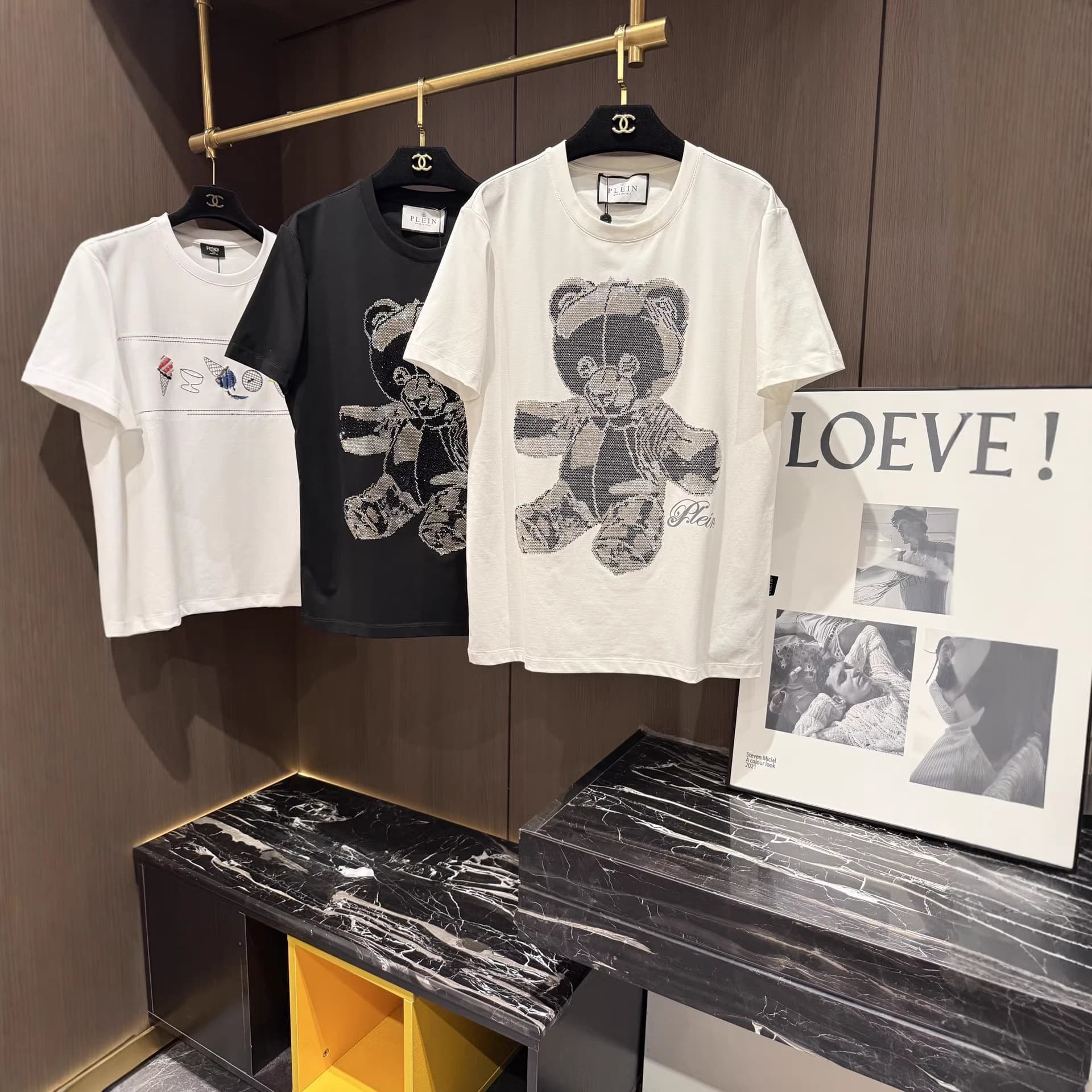 Trendy Brand Philipp Plein Spring Summer Short Sleeve Men's Crew Neck T-Shirt Bold Personality PP Rhinestone Casual Fashion Men's Short T-Shirt