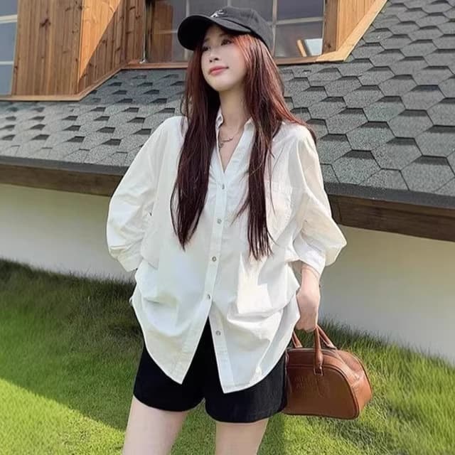 Factory Stock Old-Money Style Elegant High-Intelligence White Long-Sleeve Blouse for Women Summer Designer Top Shirt