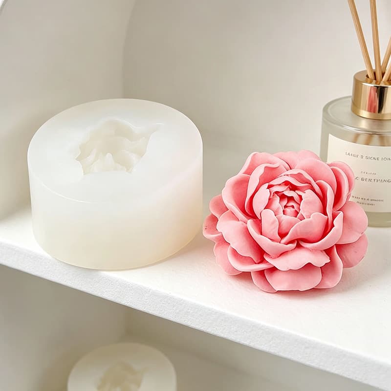 Tiger Head Jasmine Flower Silicone Wax Candle Mold DIY Fondant Flower Decoration Resin Plaster Silicone Mold