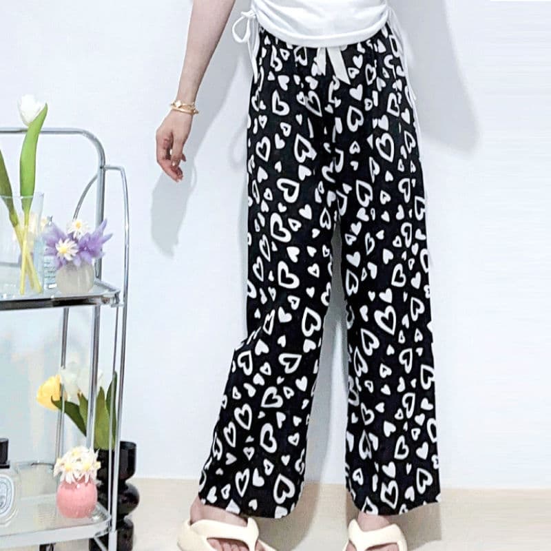 Summer Cotton Silk Sleep Pants for Women, Thin Cotton Silk Cropped Wide-Leg Pants, Viral Hot Style, Home Wear and Outdoor Wear, Rayon Pants