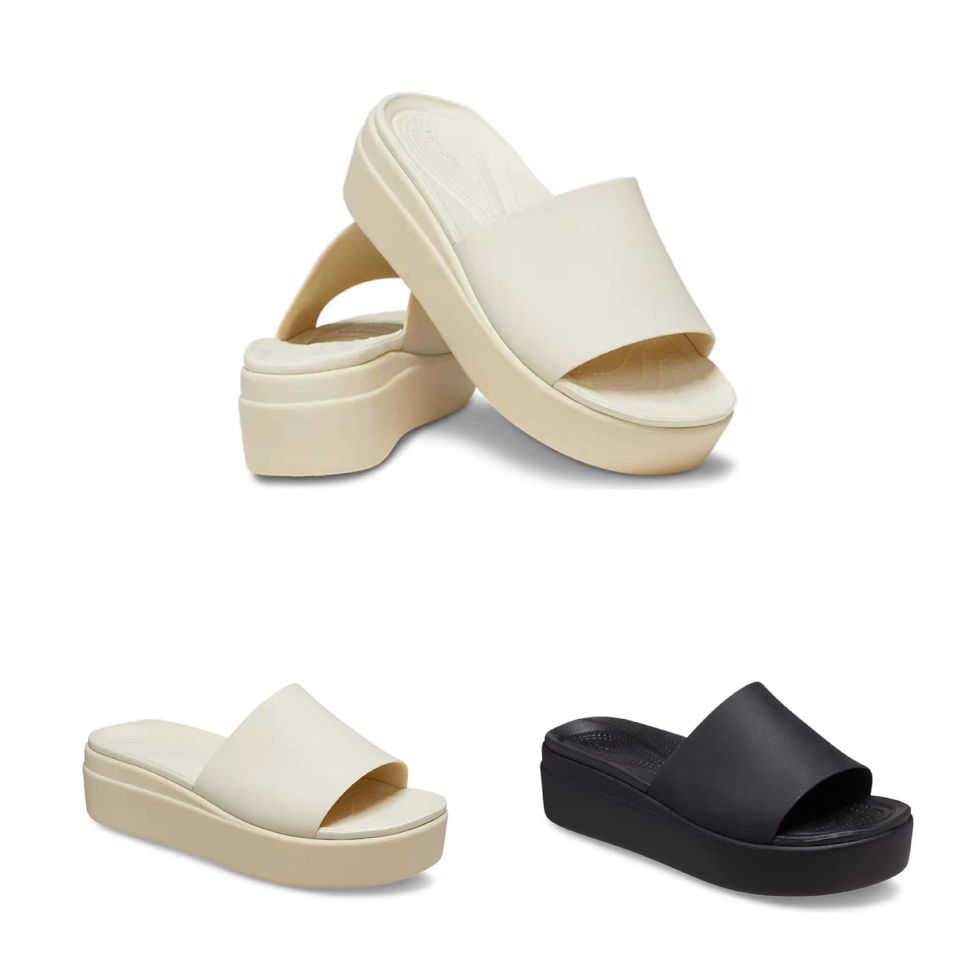 2025 New Brooklyn Croc Sandals High Heel Thick Platform Wedge Clog Slide Outdoor Sandals