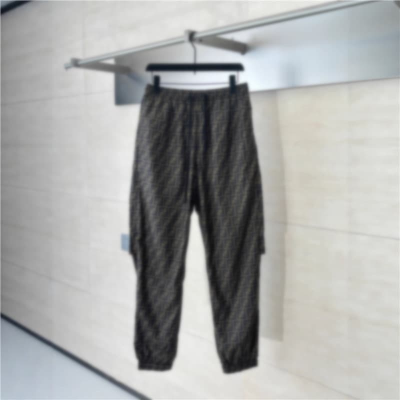 Ceiling quality 25SS trendy brand new F family full printed double F double-sided trousers for male and female celebrities, the same style, handsome and trendy