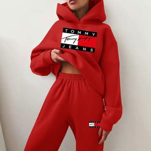 Cross-border 2026 Autumn/Winter New Women's Hoodie and Jogger Pants Two-Piece Set Fashion Casual Sportswear