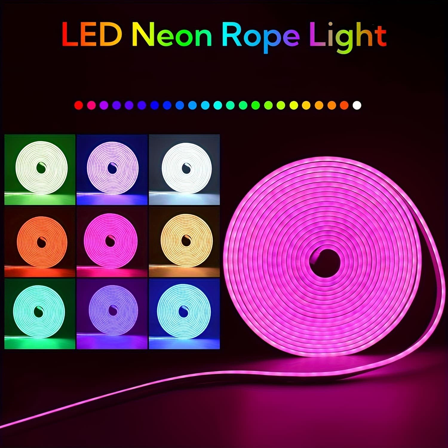 Hot Selling USB 5V Neon RGB LED Strip Kit with Remote + Bluetooth Music DIY Shape Light Strip Flowing Indoor