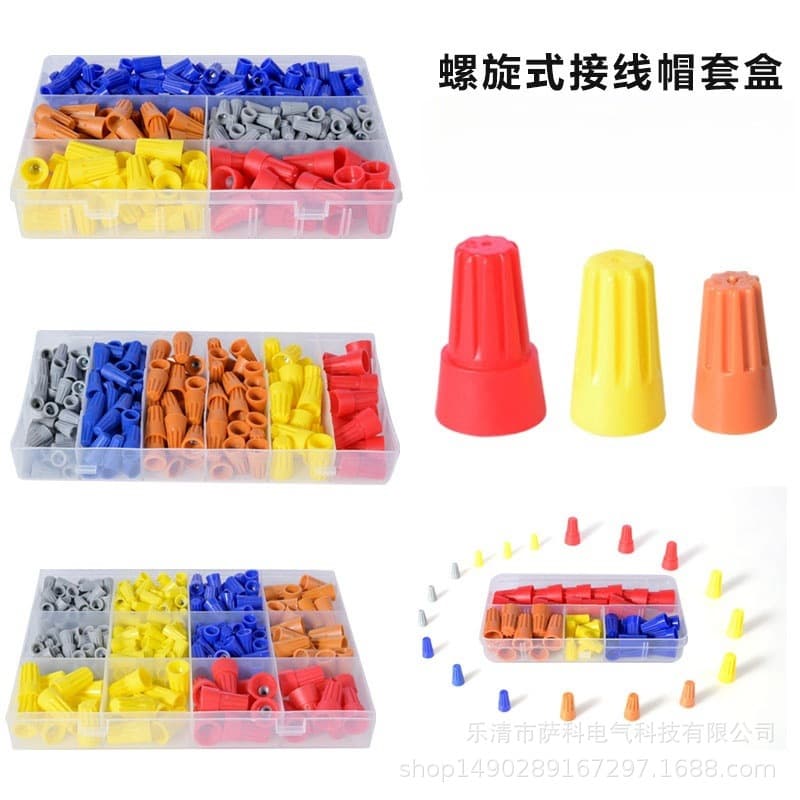 P12356 Crimping Cap Set Box Spring Spiral Rotary Terminal Block Quick Wire Connector