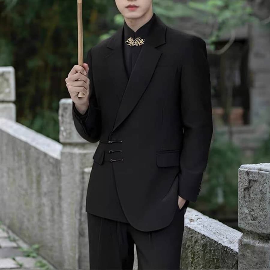 New Chinese Style National Style Tang Suit Men's Engagement Groom Suit Top Zhongshan Suit Wedding Men's Wedding Dress Men's Suit