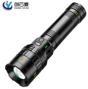 Live-Selling Hot Fluorescent Bright Aluminum Alloy Flashlight, White Laser Bulb, Outdoor Adventure, USB-C Charging