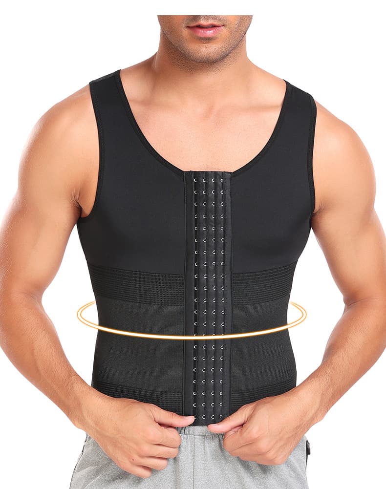 Foreign trade men's sports body shaping vest tight corset belly control breathable underwear vest manufacturer wholesale D058