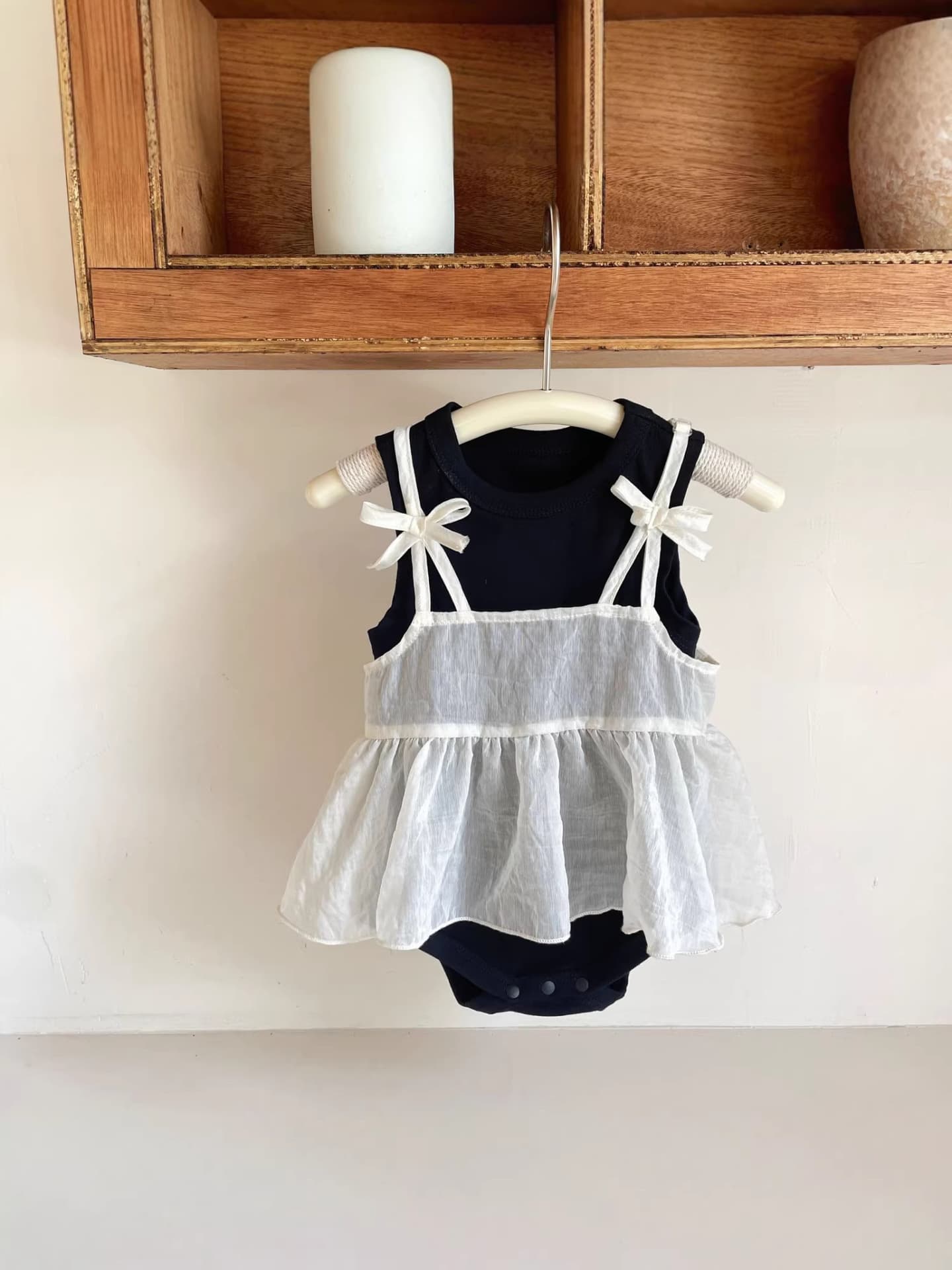 Xiao Liuxi Baby Two-Piece Set 2026 Summer Korean Style Trendy Real Two-Piece Doll Dress with Bow, Little Fragrance Romper