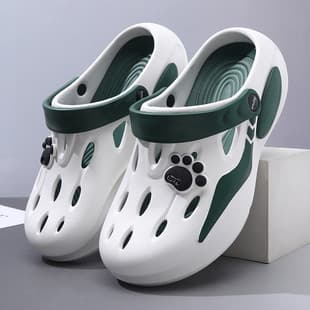 Men's Crocs-style Shoes, Summer New Thick-soled Anti-slip Toe-covered Slippers, Durable Lightweight Breathable Outdoor Sandals