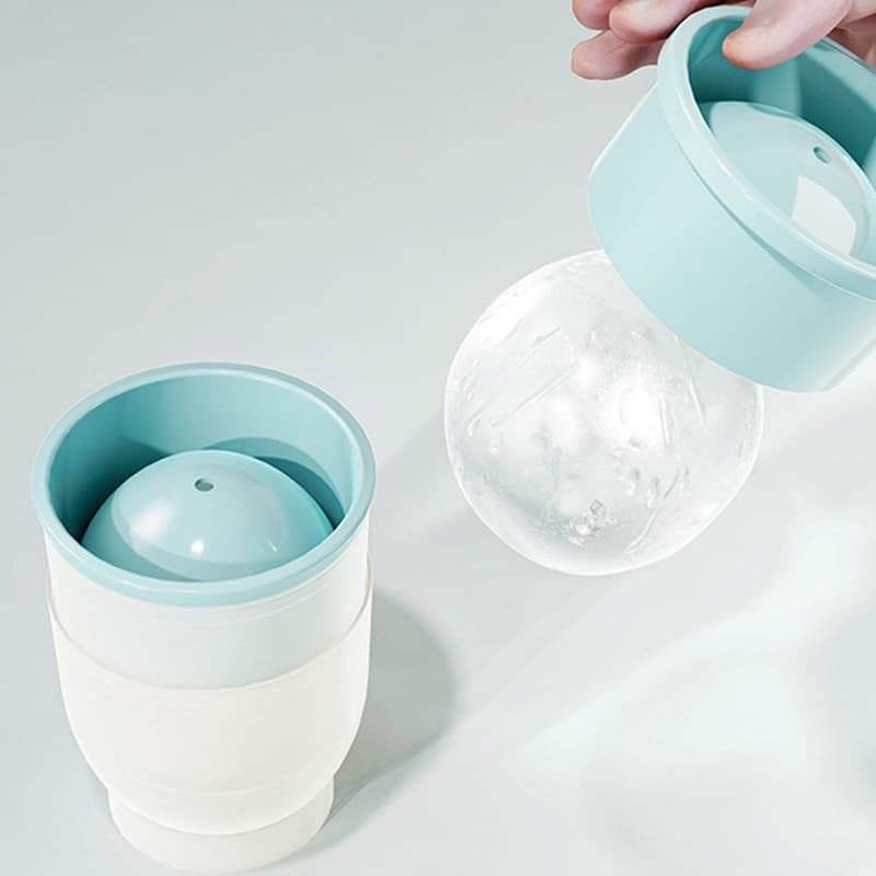 Large ice ball mold household ice maker spherical large silicone ice box whiskey ice quick-frozen round ice tray