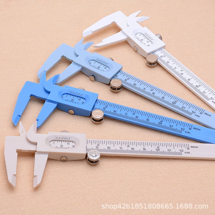 Manufacturer's Vernier Caliper, Household Small Portable Plastic Depth Tool, Student Antique Thickness Measuring Ruler