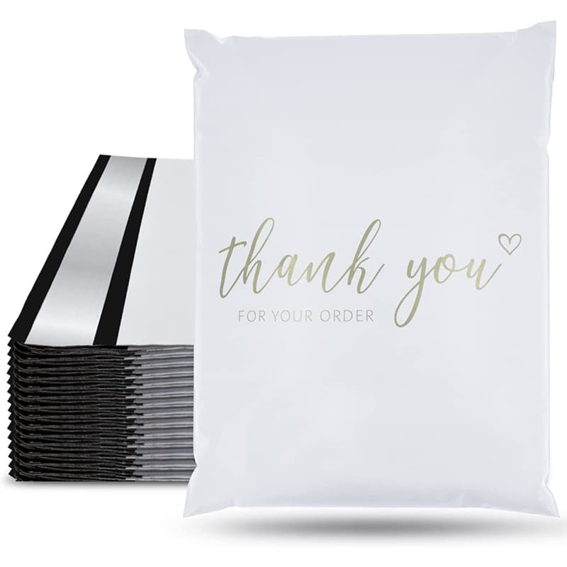Sanhe Packaging White Brand New Express Bag Custom Printed Thickened Packaging Bag E-commerce Clothing Logistics Bag Waterproof