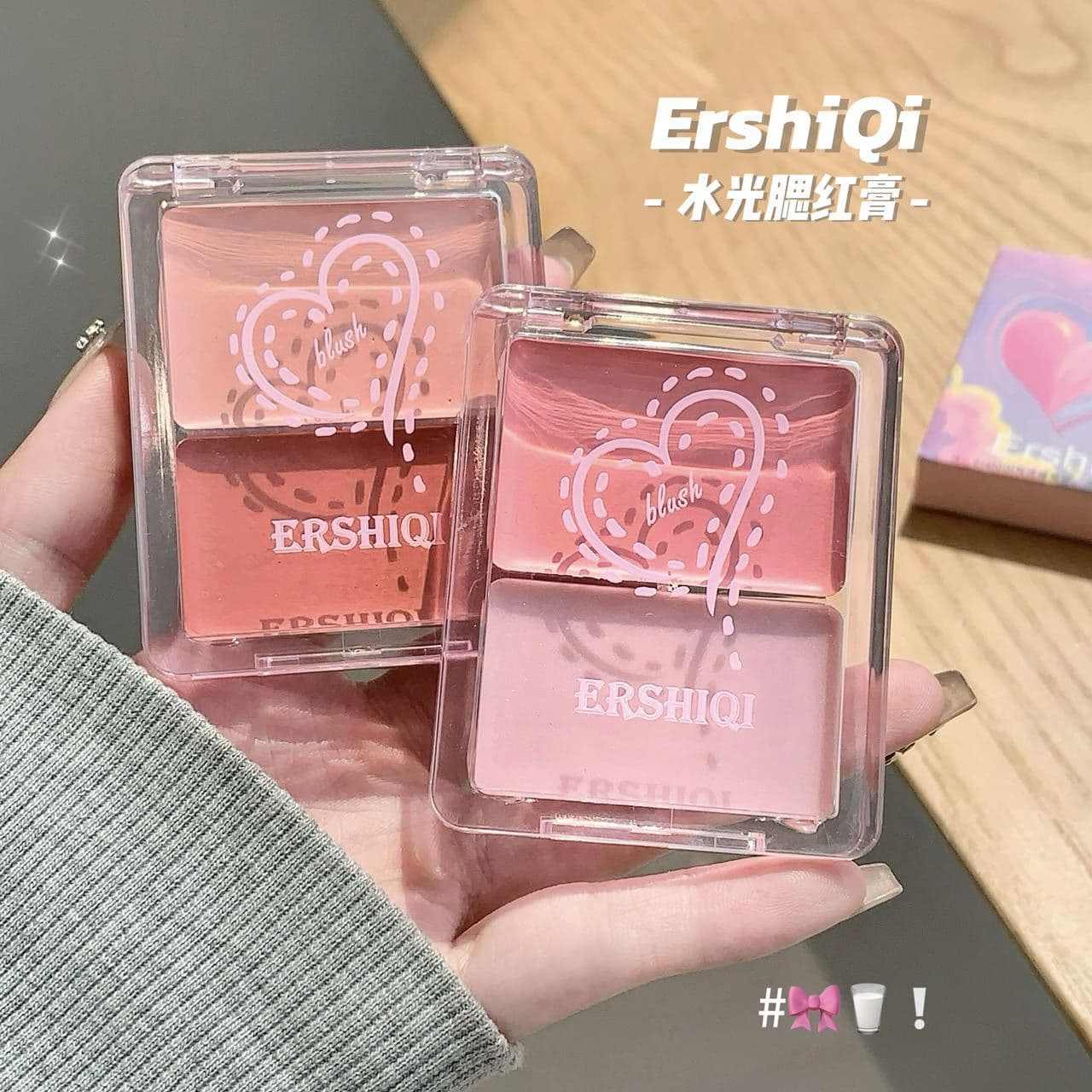 Two-in-one blush cream with dewy, youthful finish, multi-use for cheeks and eyes, highlighter with expanding color, natural and translucent blush