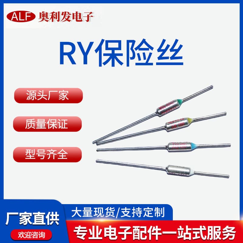 RY Metal Case Thermal Fuse 216℃ 10A 250V Metal Tube Thermal Cutoff Over-Temperature Overheat Protector