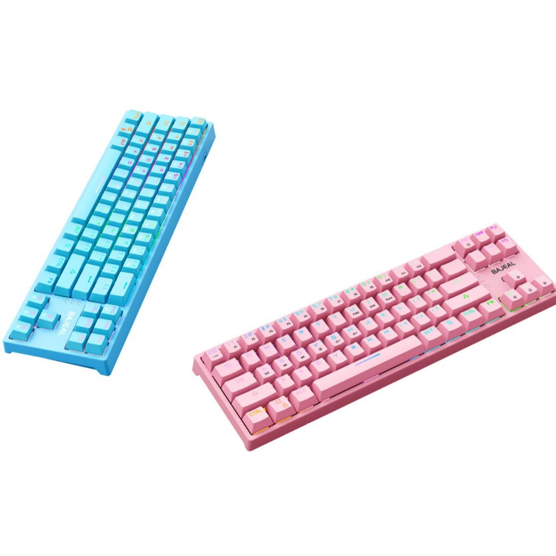 BAJEAL K71 key mechanical keyboard TYPE-C key line separated plug-in axis green axis game portable axis delivery