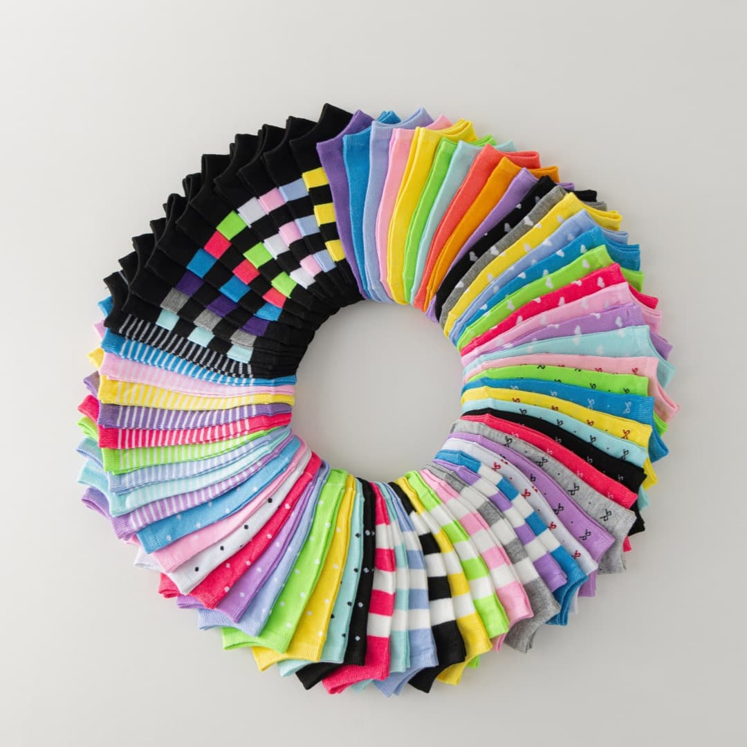 Cross-border export women's low-cut ankle socks, solid color blended polyester-cotton women's socks, wholesale at Zhuji street stalls