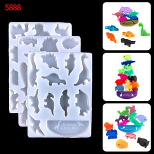 Animal Stacking Resin Mold DIY Dinosaur Blocks Children Educational Toy Balance Stacking Silicone Mold