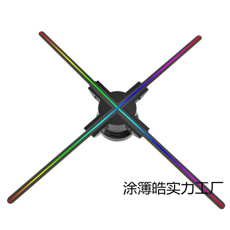 Naked-eye 3D Holographic Fan Screen 3D Floating Projector Air Imaging LED Light Rotating Photon Fan Advertising Machine