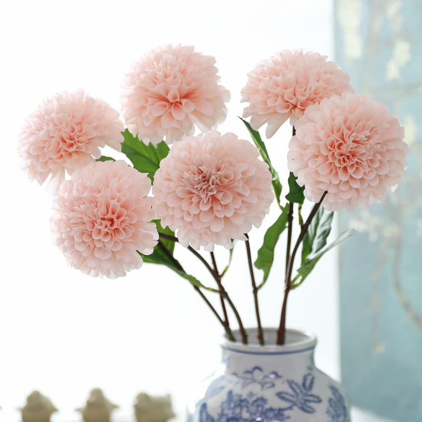 Artificial flower Melaleuca dahlia, fake flower, home decoration, floral art, high-end wedding arrangement, decorative flower dahlia