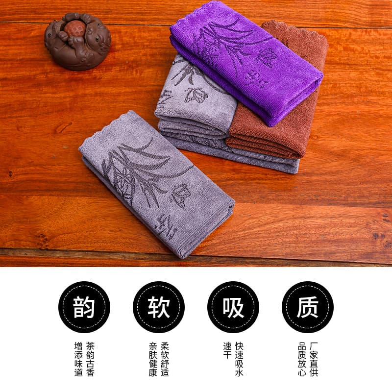 Tea Towel - Thick, Absorbent, Microfiber Tea Towel for Tea Table, Custom Logo Available, Includes Independent Packaging