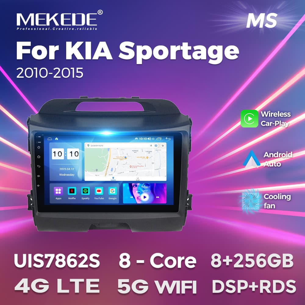 For 2010-2015 KIA Sportage Car Android Head Unit Navigation Wireless CarPlay