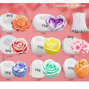 Peony, Tulip, Rose, Plumeria Gypsum Home Decoration Silicone Mold Baking Mold