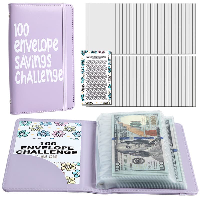 100-Day Savings Notebook Budget Organizer Money Saving Envelope In Stock Drop Shipping