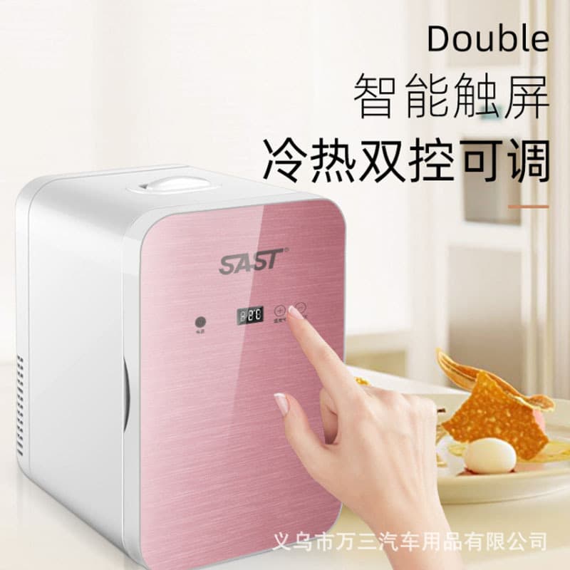 SAST car refrigerator 8L small portable dormitory rental home refrigerated cosmetics mini refrigerator for one person