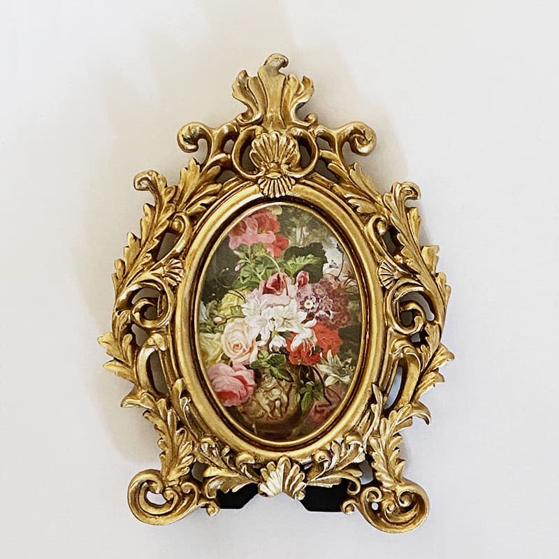 European Resin Photo Frame Vintage Decorative Background Wall Home Soft Decoration Hanging DIY Picture Frame for Entryway