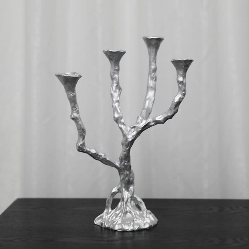 Wabi-sabi style light luxury creative candlestick ornaments high-end villa model room living room dining table soft decoration home ornaments