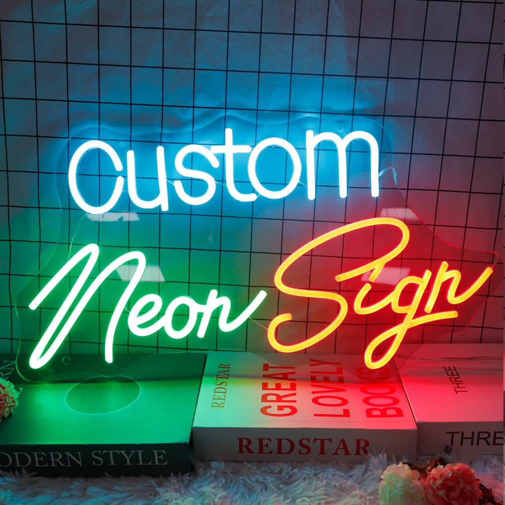 Cross-border e-commerce neon light luminous sign for outdoor and indoor decoration, LED English letter acrylic light panel shaped lamp