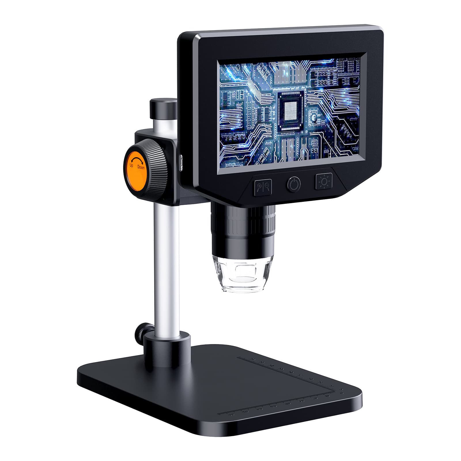 HD Electronic Industrial Digital Microscope with Screen, 100X High Magnification, 2MP, Portable Magnifier, Professional Grade