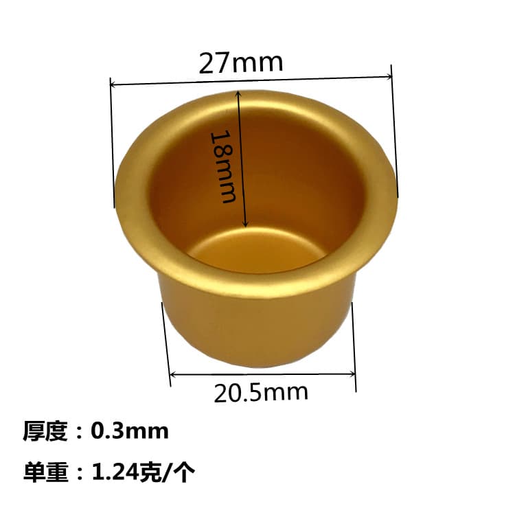 Manufacturer wholesale golden Christmas candlestick ornament metal crafts minimalist dinner candlelight vessel candle cup base