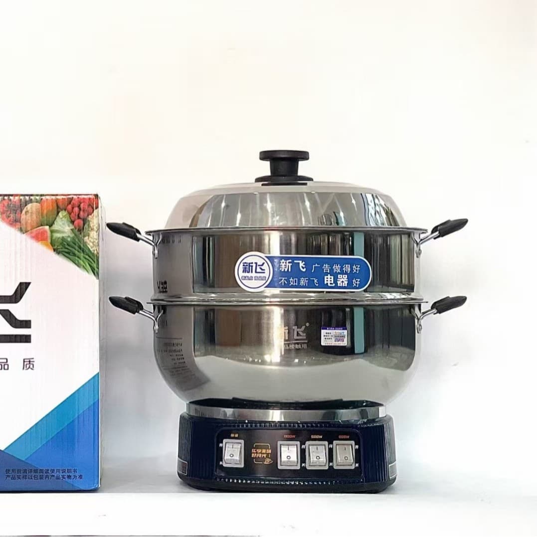 Xinfei Thick Stainless Steel Electric Hot Pot Household Multi-function Steamer Integrated Pot Electric Wok