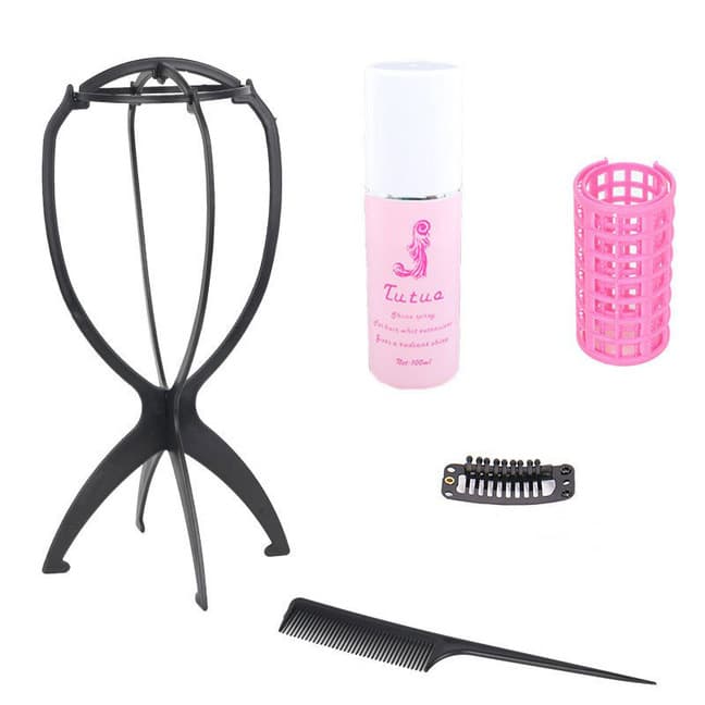 Wig Care Tool Splint Set Wig Stand Hair Net Comb Wig Support Stand Care Solution Bobby Pin