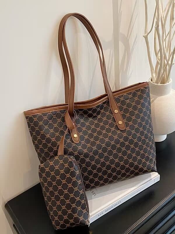 2026 Premium Mother-Child Underarm Bag Women's New Retro Fashion Versatile Shoulder Bag Large Capacity Commuter Tote Bag