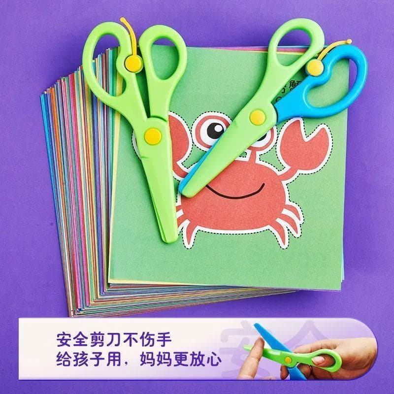 Kids Paper Cutting Craft for Kindergarten Ages 2-3-6, 4-7 Beginner DIY Materials, Educational Fun Toys