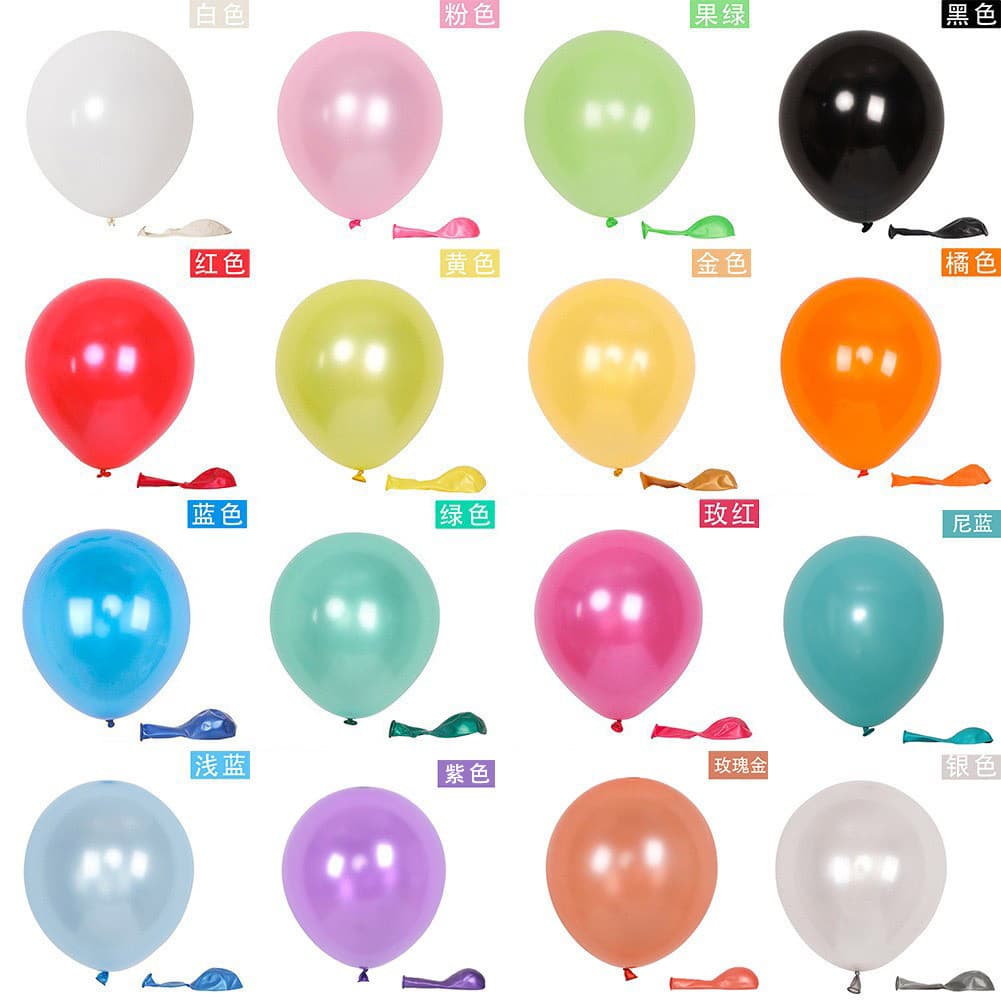 Cross-border 10-inch 1.2g thick pearlescent round balloon wedding balloon wedding venue wedding room decoration arch balloon