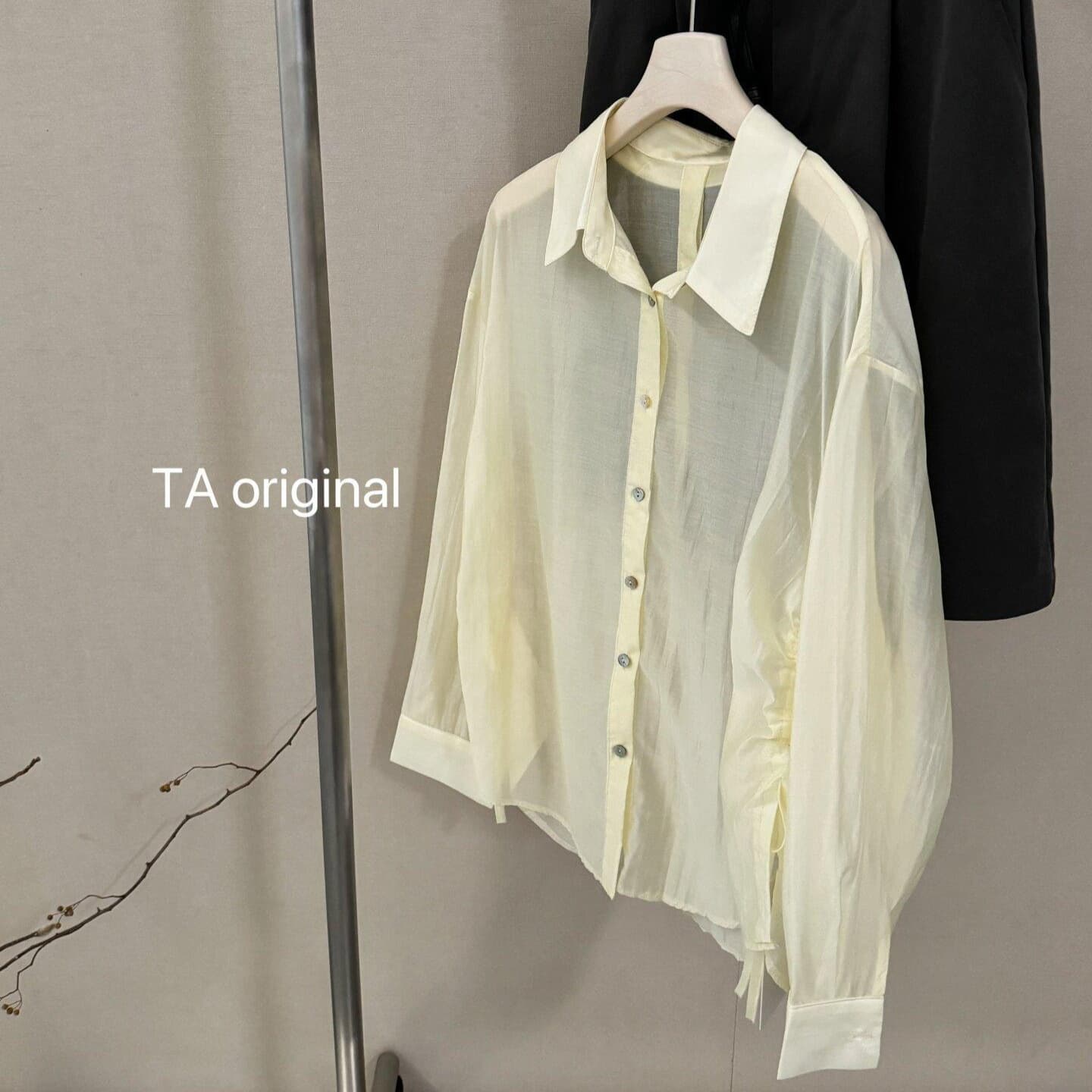 Summer Korean design niche loose long-sleeved thin sun protection shirt tops women's shirts