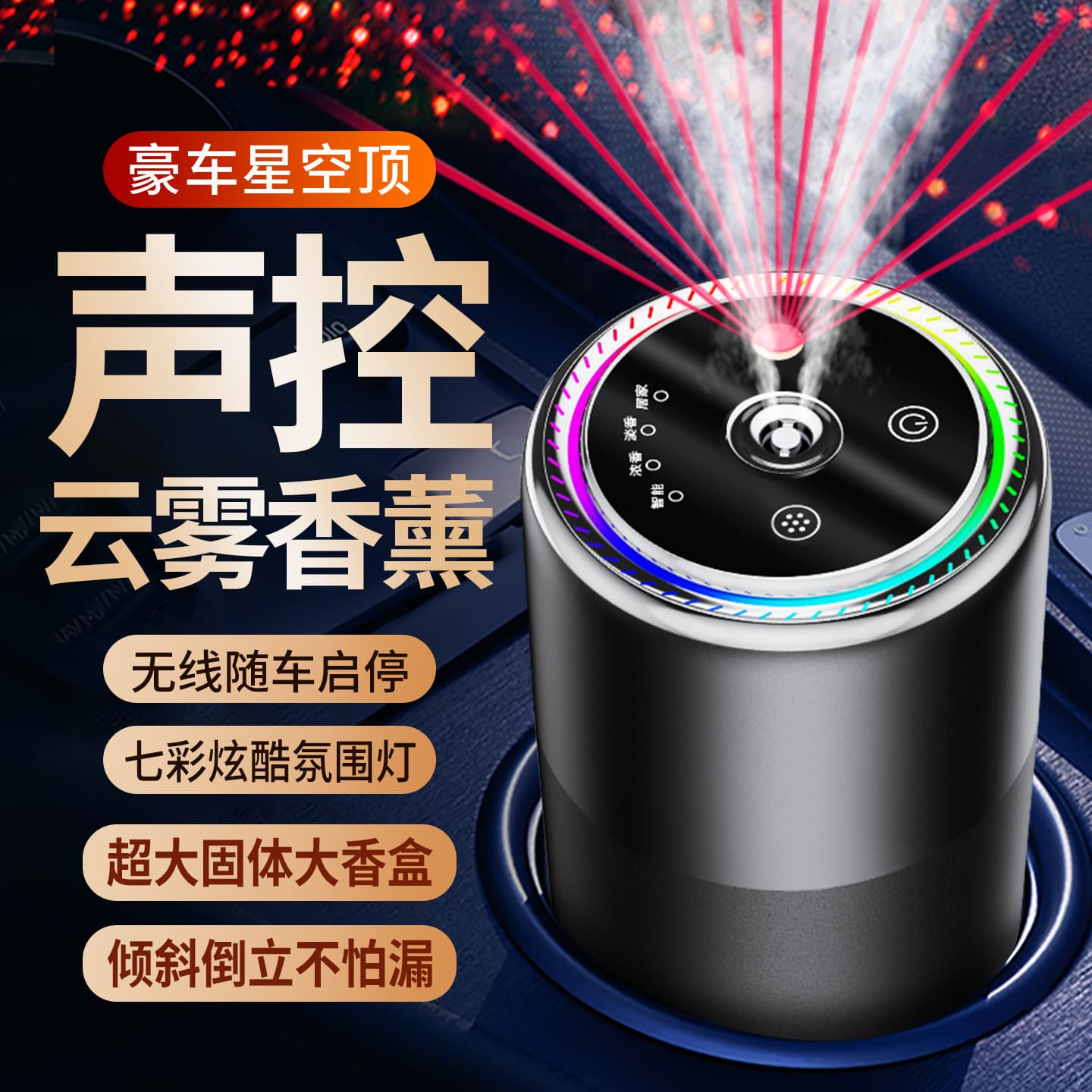 Star Sky Top Aromatherapy Machine 2025 Voice Control Car Cloud Aromatherapy Automatic Spraying Car Perfume Long-lasting Fragrance