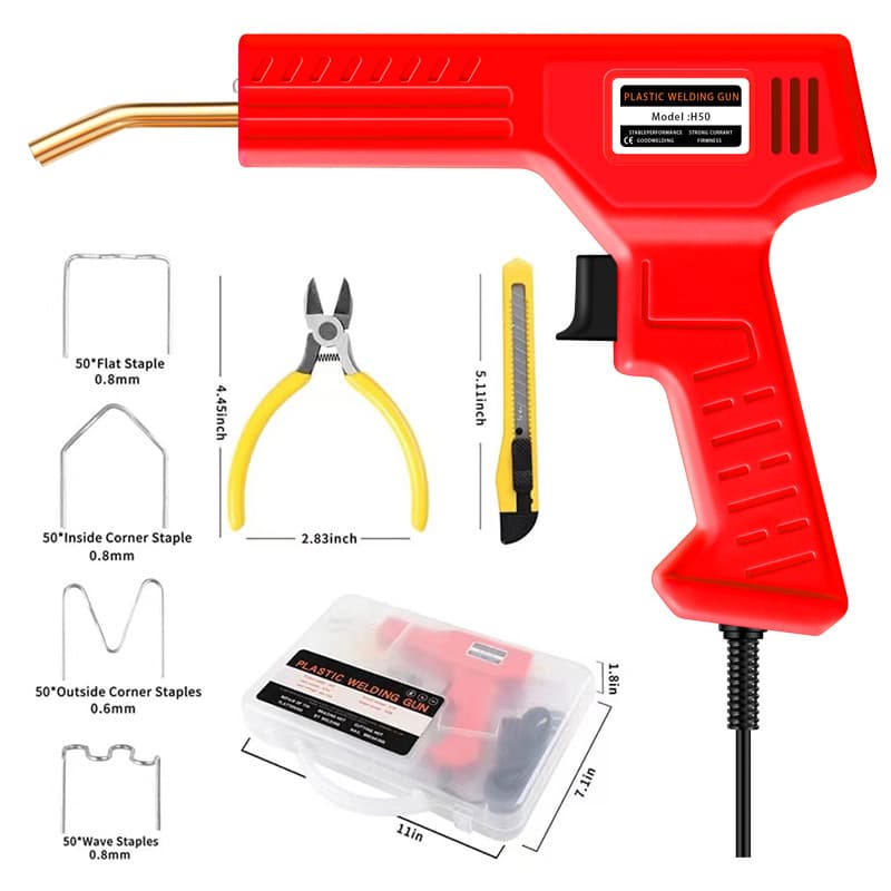 Car bumper repair machine H50W plastic bumper repair welding gun plastic welding machine hot melter welding nail H220W