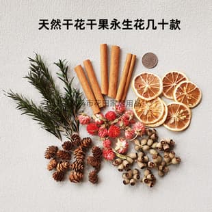 Dried Flower DIY Material Packaging Decoration Scented Candle Handmade Soy Wax Dried Flower Bouquet Natural Real Flowers Lemon Slices Cinnamon