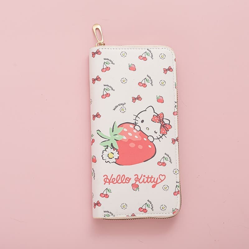 Fresh Japanese-style Cute Cat Women's Wallet Long Zipper Textured Student Card Holder 2025 New Arrival